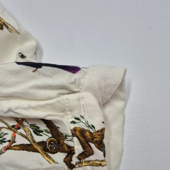 Zara Animal Print Cropped Blouse Top Button Up Medium - Picture 11 of 11